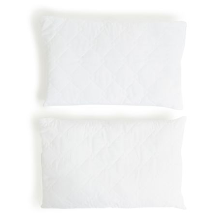 George & Mason - 2 Pack Quilted Ball Fibre Pillows - Standard Image