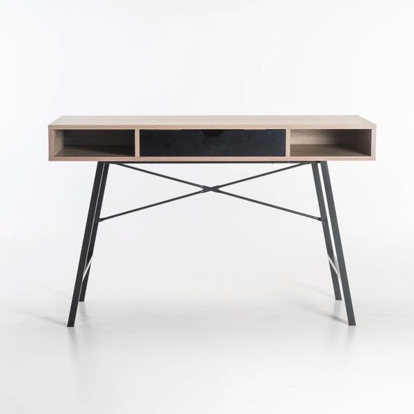 LUCA 120cm DESK-OAK/BLACK