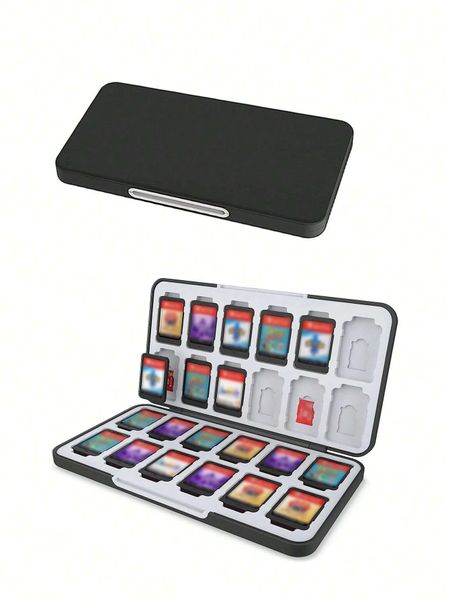 Techme Portable Storage Magnetic Case for 24 x Nintendo Switch Game Cards