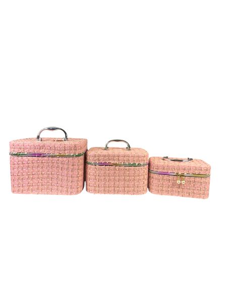 3-in-1 Makeup Bag Set - Travel Cosmetic Organizer