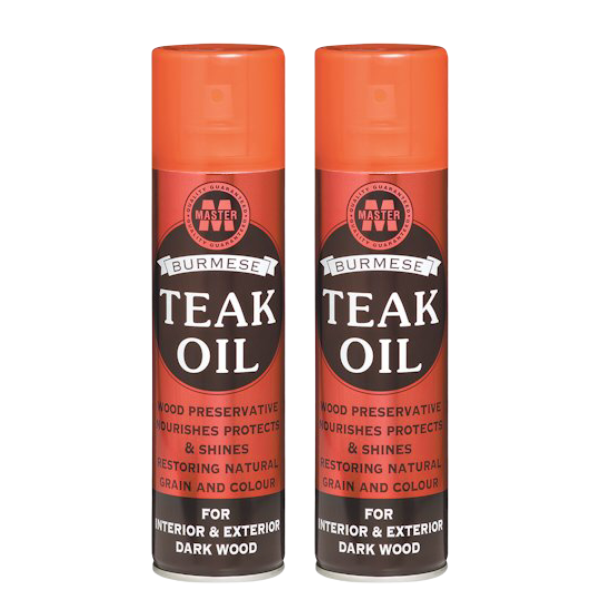 Burmese Teak Oil Spray for Dark Wood Furniture - 270ml - Pack of 2