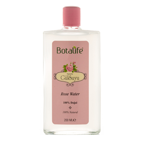 Rose Water -100% Pure &amp; Natural for Face, Acne, Hair and Skin Glass 200ml