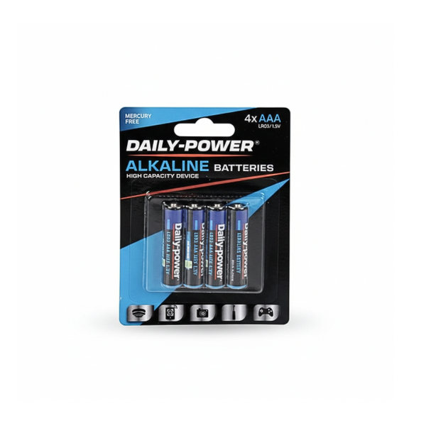 Pack of 4 1.5V AAA Alkaline Battries
