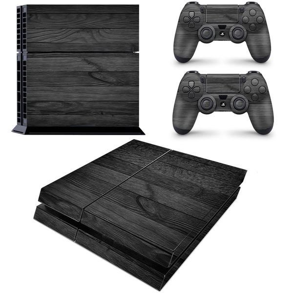 Decal Skin Compatible with PS4 - Black Wood (Decal Only)