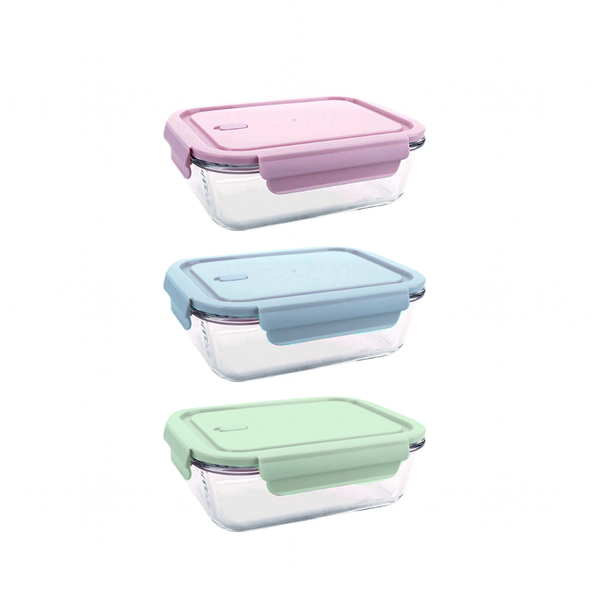 640ML Transparent Rectangular Lunch Box