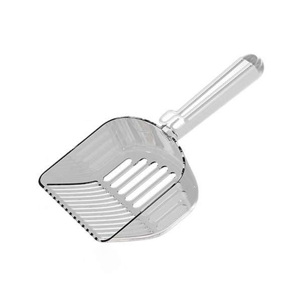Transparent Cat Litter Scoop with Clip on Sturdy Handle