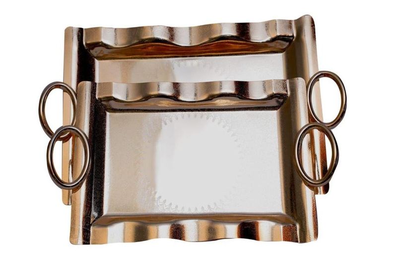 Gold Stainless Steel Serving Tray