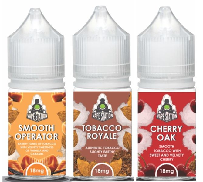 Vapestation Vape Juice 3 Pack - Tobacco Range - 18 mg