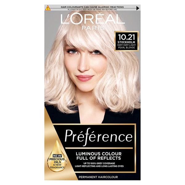 LOreal Preference Permanent Hair Dye - Very Light Pearl Blonde 10.21