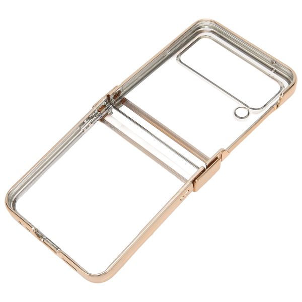Shockproof Electroplated Cover Compatible with Samsung Galaxy Z Flip 3 Gold