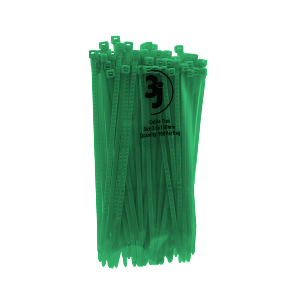 Cable Ties 3.6 x 150mm - (100 Per Pack)