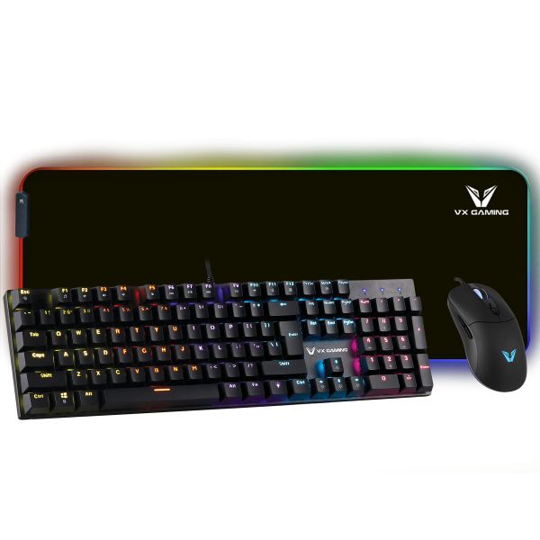 VX Gaming Ultimate 3-in-1 RGB Mechanical Gaming Bundle - Black