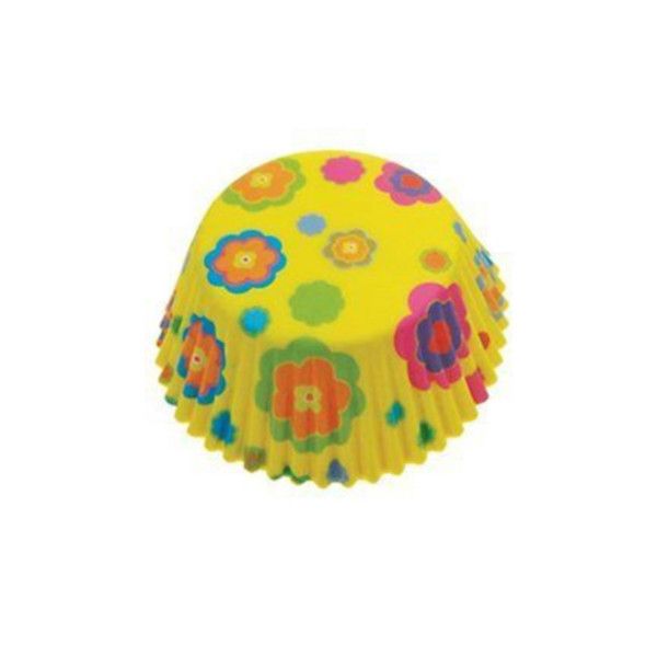 2 x 100 Eddingtons Small Mini Fairy Cake Cupcake Muffin Cases Yellow Flower