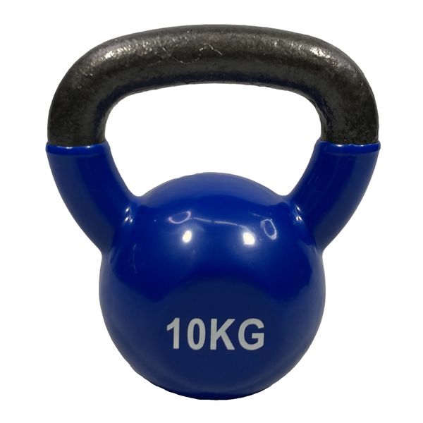 Mitzuma Blue Vinyl Coated Kettlebell - 10kg