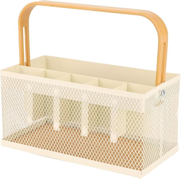 Top Star 6 Compartment Flatware Basket for Kitchen