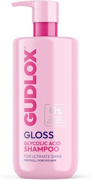 GudLox Gloss Glycolic Acid Shampoo, Sulphate-Free 400ml