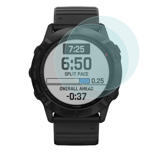 2 Pack - Sparq Active - Glass Screen Protector Garmin Fenix 6X / 6X Pro