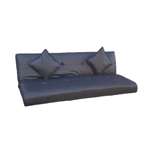 Armless Leather sleeper Couch