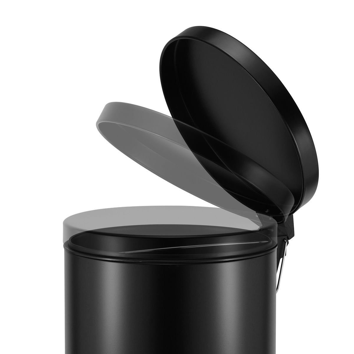 Casa Roma 5Litre + 30Litre Steel Pedal Bin Combo Set - Black Matte