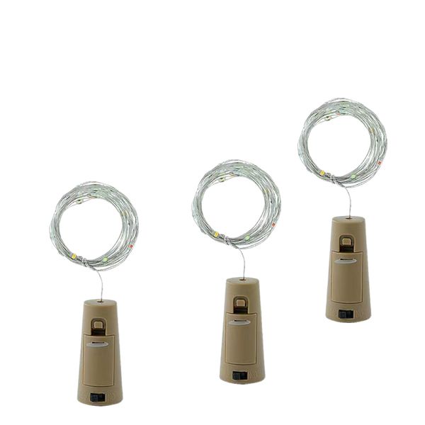 3 pcs A set 2m LED Wine Bottle Cork Starry Firefly Wire Led String Lights