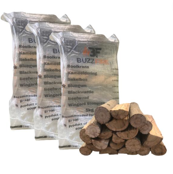 Bluegum - 5kg Combustion Fireplace &amp; Pizza Wood - 3 Pack