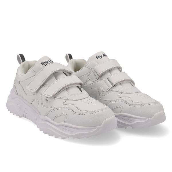 Toughees Sneakers Thato Kids White Hook and Loop School Shoes