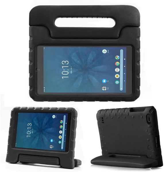 TUFF-LUV Rugged Kids Case for the Samsung Galaxy Tab S6 Lite 2022 10.4" - Includes an Armstrap and Hand Strap (P613/P619) - Black