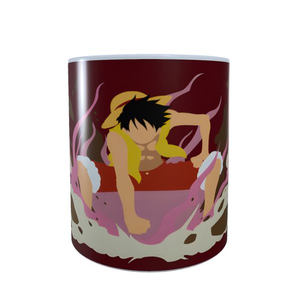 Luffy Power Up 1 Minimal Style - One Piece Coffee Mug