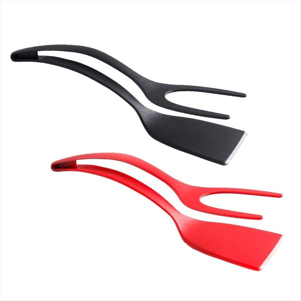 2 in 1 Handle Turn of Tongs Spatula Tong for Fried Egg