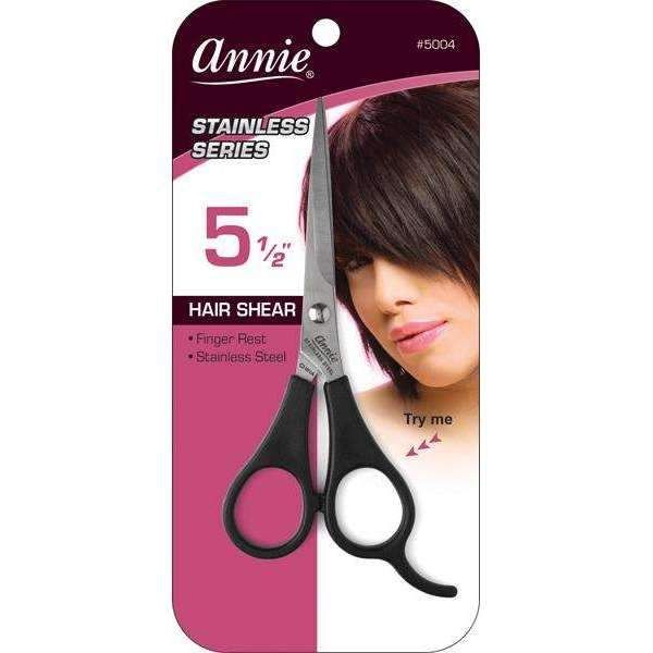 Ann05004 - Annie - Hair Shears 5.5" Black - 6 Pack