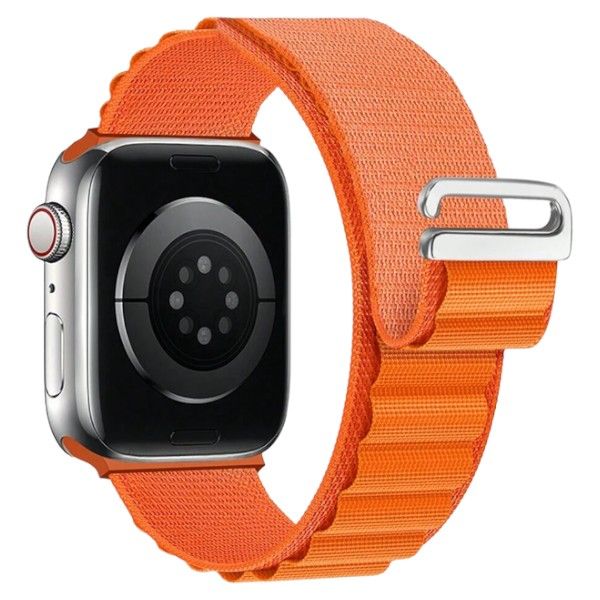 Alpine Loop Apple Watch Strap With Metal G-Hook - Orange