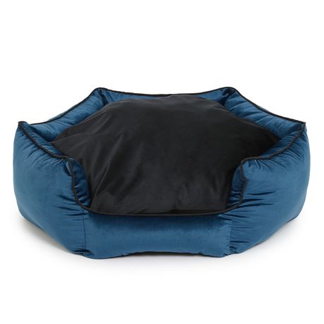 wiggle Hexagon Bed Navy Velvet Shop Today. Get it Tomorrow