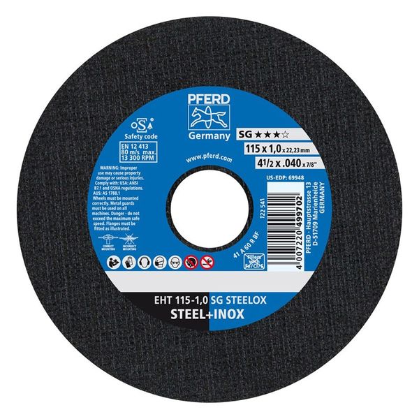 Bulk Pack x 4 Pferd Flat Cutting Disc - 115 x 1mm (Pack of 2)