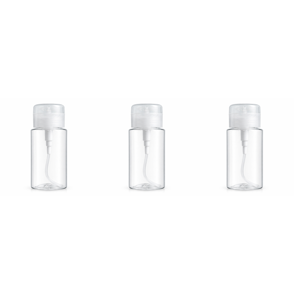3 Pack - 200ml Travel Round Squeeze Bottle - Transparent
