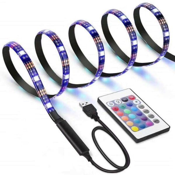 USB RGB LED Strip 5050 Tape Controller Ambient Light 2m