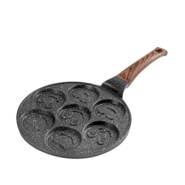 Smiley Faces Design 7 Holes Fried Egg Maker Pan
