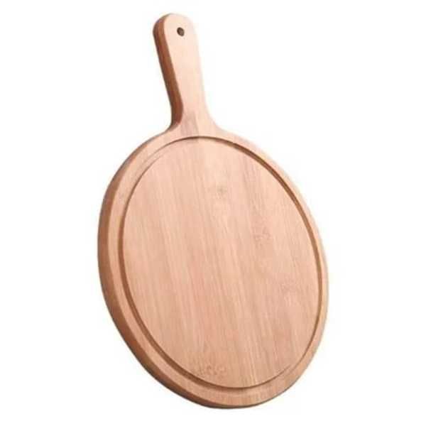 Round Wooden Pizza Cutting/Serving Board - 26cm