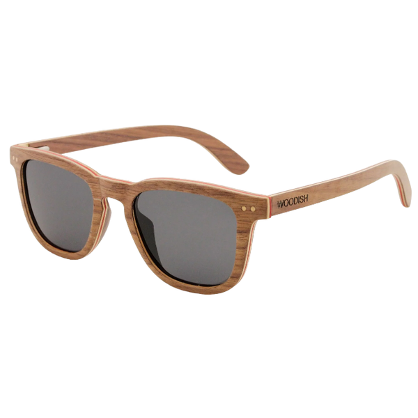 Layered Walnut Gray Lens Polarized Sunglasses 5625-1 For Women