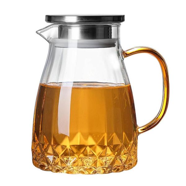 Large Capacity Glass Boiler with Stainless Steel Lid Transparent Water Boi