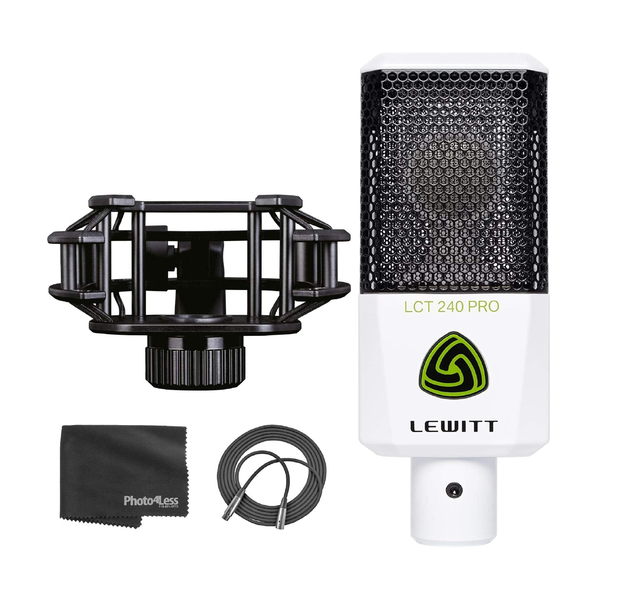 Lewitt LCT-240 Pro Value Pack Cardioid Condenser Microphone Pack (White)