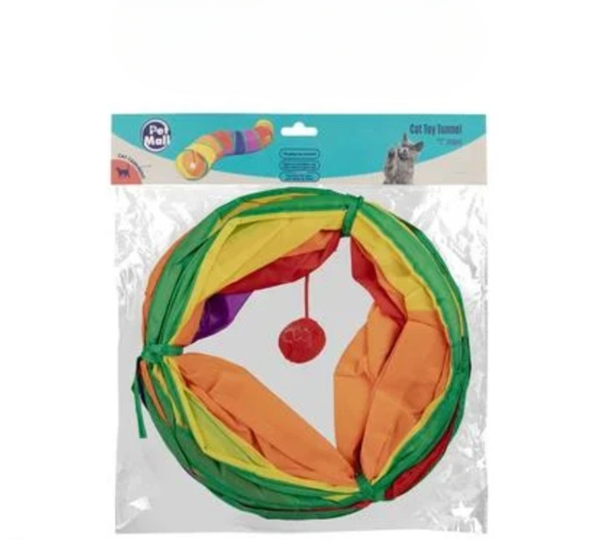 Curvy S-Shape Cat Play Tunnel - Hide, Chase, Explore