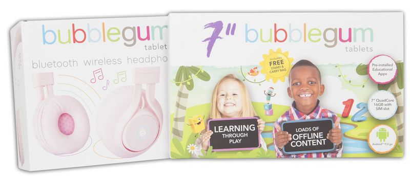 Bubblegum Junior 7" EduTab Sim Edition Tablet with Headphones