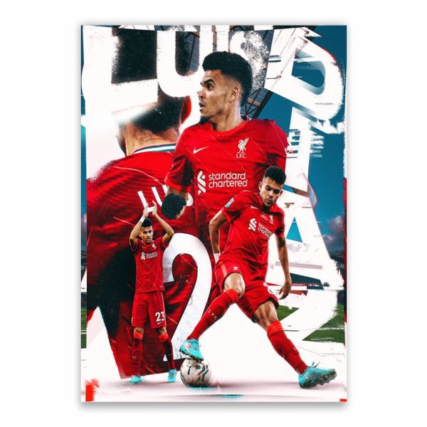 Luis Diaz Liverpool Collage Poster - A1