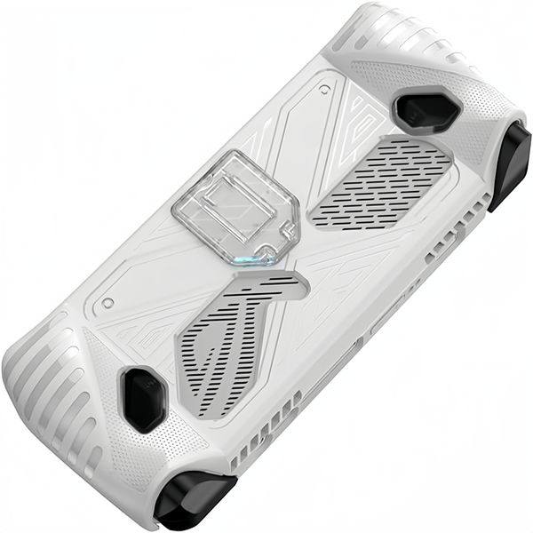 Game Console Full Pretoction Case White Protective Case with Bracket