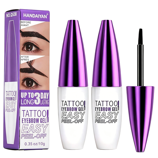 Handaiyan 2Pack Peel Off Eyebrow Tint Gel(Brown)-Waterproof &amp;Sweatproof