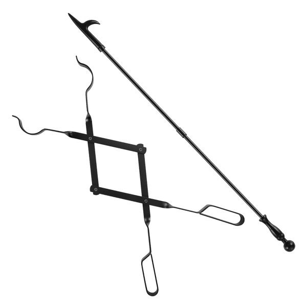 2-Piece Fireplace Poker and Fireplace Tongs Set for Fire Pit Fireplace Tools