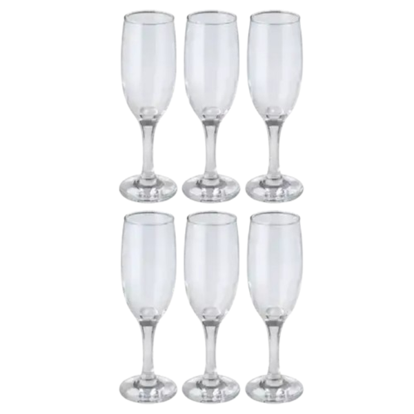 Premium Clear Wine Glasses - 250ml (6 Piece Set)