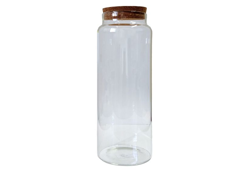 Storage Jar Glass Cork Lid 1600ml
