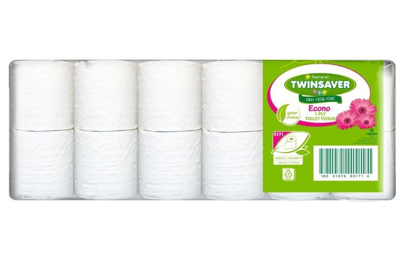 Twinsaver (SABS Approved) 1 Ply Toilet Paper - 48 Rolls