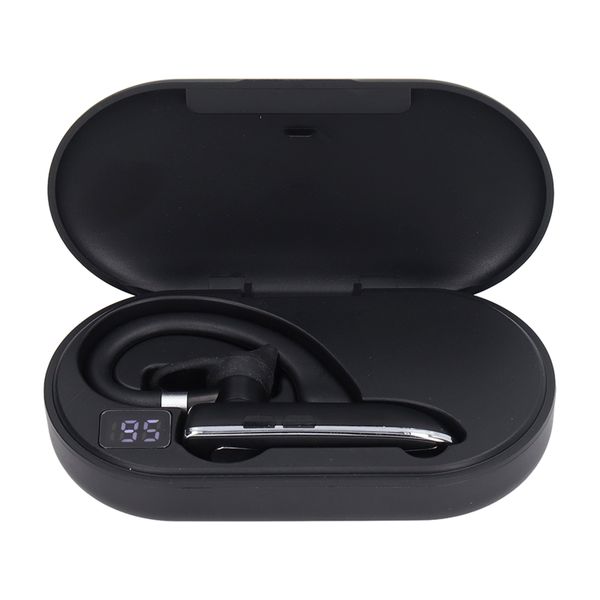 Wireless Bluetooth Single Ear Noise Cancelling Rotatable Hands - Free Earpiece with Charging Case for Sports &amp; Work